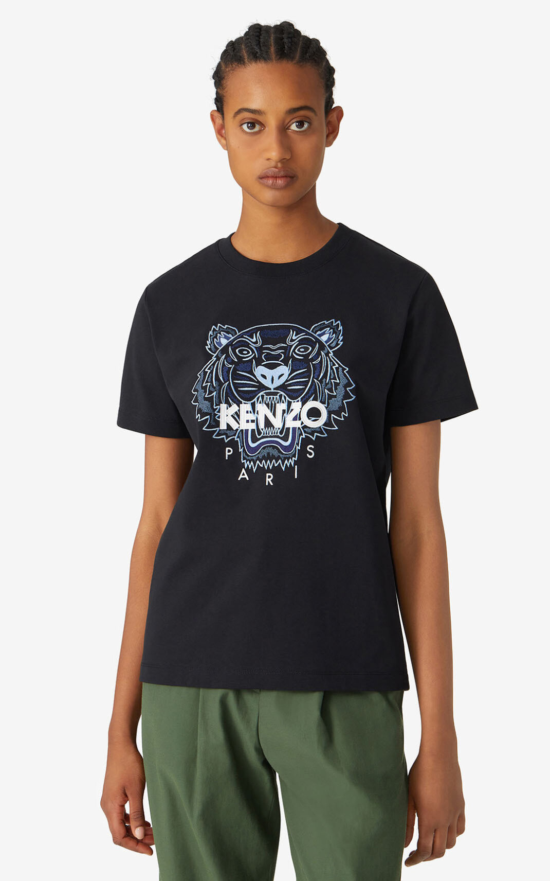 Kenzo Loose 虎 Tシャツ レディース 黒 - LETMVN724